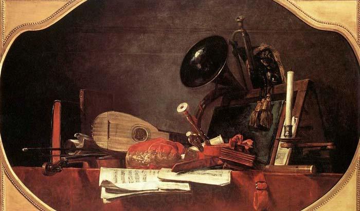 Jean Baptiste Simeon Chardin Attributes of Music Norge oil painting art